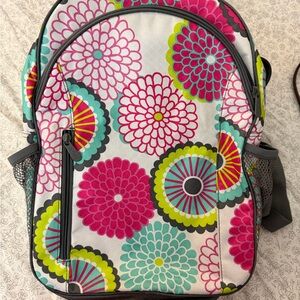 thirty-one Floral Print Backpack in Pink, Teal, Lime, Gray on White